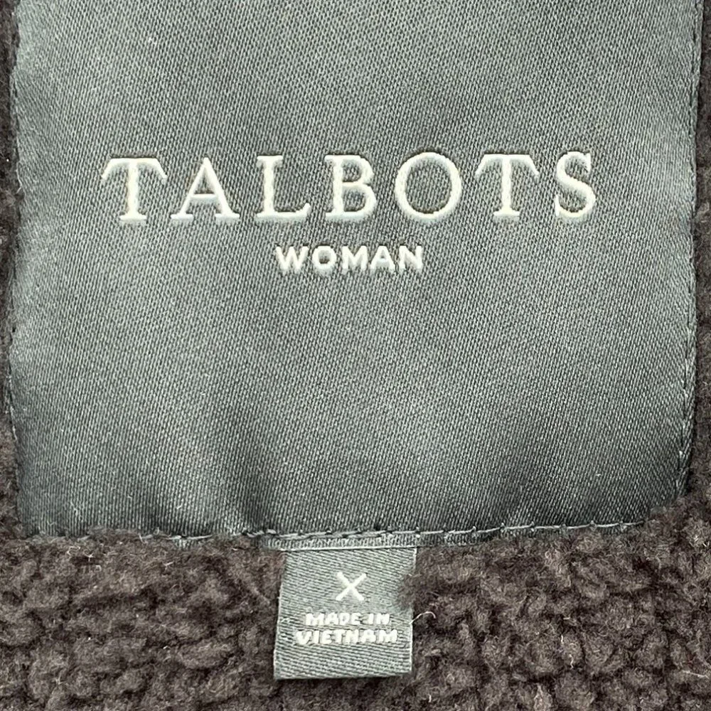 Talbots Quilted Sherpa Lined Buffalo Plaid Vest Country Cabin Outdoor HIking-X - Picture 14 of 16
